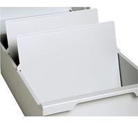 Exacompta - Réf. 54540D - 1 jeu de 2 intercalaires gris lumière pour boîtes et bacs à fiches - format à classer A4 à l'italienne - dimensions maximales des fiches à classer 297 x 210 mm