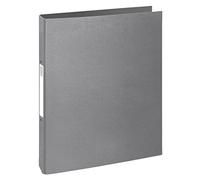 Exacompta - Réf. 54654E - Carton de 10 classeurs rembordés rigides Teksto - 2 anneaux ronds diamètre 30 mm - dos 40 mm - dimensions extérieures 32 x 26 cm - format à classer A4 - couleur gris