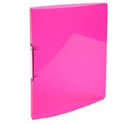 Exacompta - Réf. 54674E - Paquet de 5 classeurs souples PP Iderama - 2 anneaux ronds diamètre 15 mm - Dos 20 mm - Dimensions extérieures : 32 x 25 cm - Format à classer A4 - Coloris rose