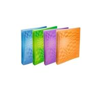 Exacompta - Réf. 54730E - Carton de 20 classeurs souples TITANE - 2 anneaux 15mm - Dos 2cm - Dimensions extérieures : 32x25cm - Format à classer A4 - Assortis : Aubergine-Coco-Noir-Turquoise