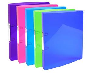 Exacompta - Réf. 54780E - Carton de 15 classeurs Iderama - 2 anneaux ronds diamètre 30mm - Dos 40mm - Dimensions extérieures : 32 x 26,8 cm - Format à classer A4 Maxi - Assortis