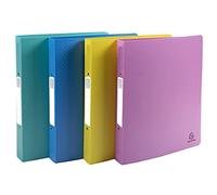 Exacompta - Réf. 54790E - Lot de 4 classeurs semi-rigides PP Forever Young - 2 anneaux ronds diamètre 30mm-Dos 40mm - Dimensions extér. : 32x26,8 cm - Format à classer A4 Maxi-4 couleurs assorties
