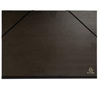 Exacompta - Réf. 548015E - 1 carton à dessin kraft noir vernis - avec élastiques et 3 rabats - dos toilé - dimensions 32 x 45 cm - format à classer A3 (297 x 420 mm) - couleur noir