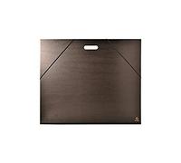 Exacompta - Réf. 548900E - 5 cartons à dessin kraft noir vernis - avec élastiques et poignée - dos et coins toilés - dimensions 59 x 72 cm - format à classer Raisin (500 x 650 mm) - couleur noir