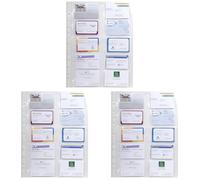 Exacompta - Réf. 55046E - Sachet de 10 pochettes perforées pour cartes de visite 10 emplacements - Polypropylène lisse 11/100ème - perforation universelle 11 trous - Format à classer A4 - Incolore