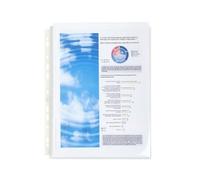 Exacompta - Réf. 5507E - Carton de 50 pochettes perforées à soufflet de 25mm sans rabat - Perforation universelle 11 trous - Dimensions 23,5 x 30,5 cm - Format à classer A4 - Coloris cristal