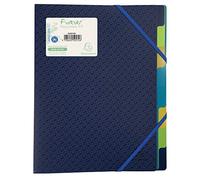 Exacompta - Réf. 552572E - 1 trieur avec 3 rabats Forever - en polypropylène recyclé - fermeture par élastiques - dimensions 24 x 32 cm - pour A4 - certifié Ange Bleu - couleur bleu