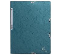 Exacompta - Réf. 55272E - Carton de 25 chemises à élastiques Skandi - pochettes 3 rabats - en carte lustrée 400g/m2 - dimensions 24 x 32 cm pour documents au format A4 - couleur bleu pacifique