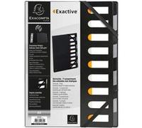 Exacompta 55334e Trieur Harmonika Exactive 9 Compartiment Dos Extensible Noir