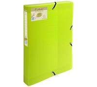 Exacompta - Réf. 553573E - 8 boites de classement avec élastiques Forever®- en polypropylène recy ormat 25 x 33 cm - pour A4 - cerifié Ange Bleu - couleur vert