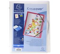Exacompta - Réf. 55380E - 1 trieur personnalisable Kreacover - avec 3 rabats - avec élastiques - couverture et intérieur en PP - 8 compartiments - dim 25x32cm - pour A4 - 5 couleurs aléatoires