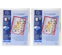 Exacompta - Réf. 55380E - 1 trieur personnalisable Kreacover - avec 3 rabats - avec élastiques - couverture et intérieur en PP - 8 compartiments - dim 25x32cm - pour A4-5 couleurs aléatoires