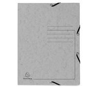 Exacompta - Réf. 55423E - Carton de 25 chemises à élastiques imprimées - pochettes 3 rabats - en carte lustrée 355 g/m2 - dimensions 24 x 32 cm pour documents au format A4 - couleur gris