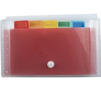 Trieur valisette plastique Exacompta à soufflet 6 divisions incolore