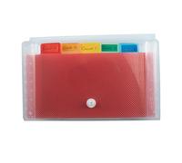 Trieur pocket 6 compartiments - EXACOMPTA - 55498E - Lot de 5 - Polypropylène cristal - 11x18 cm
