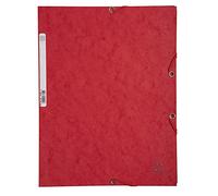 Exacompta Chemise 3 Rabats À Élastiques Carte Lustrée 400g/M2 Nature Future® A4 Rouge
