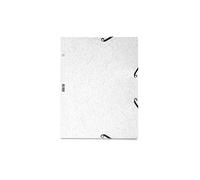 Exacompta - Réf. 55506E - 1 chemise à élastiques - pochette 3 rabats - en carte lustrée 400 g/m2 - dimensions 24 x 32 cm pour documents au format A4 - couleur blanc