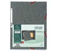 Chemise Exacompta - Chemise à élastiques 3 rabats + Etiquette 24x32cm Gris Gris G