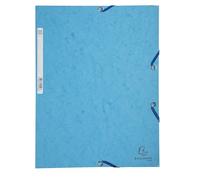 Exacompta - Réf. 55519E - Carton de 25 chemises à élastiques - pochettes 3 rabats - en carte lustrée 400 g/m2 - dimensions 24 x 32 cm pour documents au format A4 - couleur turquoise