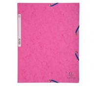 Exacompta - Réf. 55520SE - 1 chemise à élastiques - pochette 3 rabats - en carte lustrée 400 g/m2 - dimensions 24 x 32 cm pour documents au format A4 - couleur rose