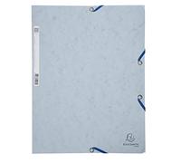 Exacompta - Réf. 55531E - 1 chemise à élastiques - pochette 3 rabats - en carte lustrée 400 g/m2 - dimensions 24 x 32 cm pour documents au format A4 - couleur gris tourterelle