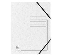 Exacompta - Réf. 555406E - Paquet de 5 chemises à élastiques sans rabat imprimées - pochettes en carte lustrée 355 g/m² - dimensions 24 x 32 cm pour documents au format A4 - couleur blanc