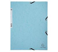 Exacompta - Réf. 55560E - 1 chemise à élastiques - pochette 3 rabats - en carte lustrée 400 g/m2 Aquarel - dimensions 24 x 32 cm pour documents au format A4 - couleur aléatoire