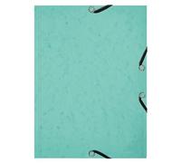 Exacompta - Réf. 555663E - Carton de 10 Chemises 3 rabats à élastiques Aquarel + 25 fiches bristol A5 - spécial révision pour une organisation par thème ou par matière - Vert pastel