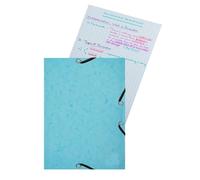 Exacompta - Réf. 55566E - Carton de 10 chemises à rabat avec élastique 14,8 x 21 cm - 25 fiches bristol A5 205g - Coloris aléatoire - la chemise est toujours de la couleur des fiches