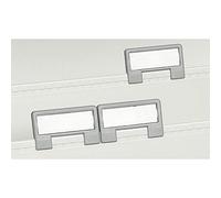 Exacompta - Réf. 55641D - 1 jeu de 5 onglets de signalisation de couleur gris - unis à fenêtre - largeur 30 mm - pour intercalaires de boîtes à fiches et bacs à fiches en polystyrène
