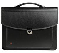 Exacompta - Réf. 55734E - 1 EXATRAVEL Valisette multifonctions Exactive polypropylène - équipée d'un compartiment trieur, d'un espace pour ordinateur portable- dimensions 40 x 30 x 10 cm - Noir