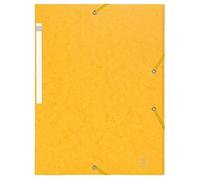 Exacompta - Réf. 55759E - Paquet de 10 chemises à élastiques Scotten - pochettes 3 rabats Maxi Capacity - en carte lustrée gaufrée - dim 24 x 32 cm pour documents au format A4 - couleur jaune