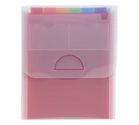 Exacompta Trieur valisette vertical Crystal – 6 compartiments, PP, 2 porte‑étiquettes, A4, cristal
