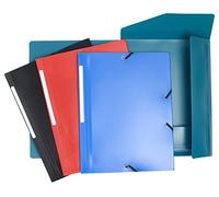 Exacompta - Réf. 55810e - Lot de 10 Chemises à Élastique 3 Rabats Polypropylène 5/10e Opaque - A4 - Couleurs Assorties