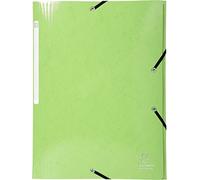 Chemise à 3 rabats et à élastiques A4 Iderama, 300 feuilles, 240 x 320 mm, carte avec polypropylène, Citron vert Vert G