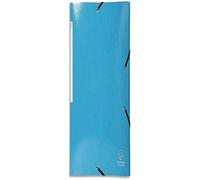 Exacompta - Réf. 55827E - 1 chemise à élastiques Iderama - pochette 3 rabats Maxi Capacity - en carte lustrée pelliculée 425 g/m2 - dim 24 x 32 cm pour format A4 - couleur bleu clair