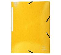 Exacompta Chemise 3 Rabats Élastiques Max Capacité Iderama Carte Pelliculée 425g Jaune