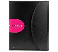 Exacompta - Réf. 55834E - Carton de 5 trieurs Exafolio - avec porte-bloc et valisette Exactive - 1 compartiment renforcé pour tablette - 6 compartiments - dim 33x25,5 cm - pour A4 - noir