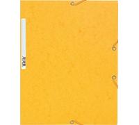 Exacompta - Réf. 55859E - 1 chemise à élastiques Scotten - pochette 3 rabats - en carte lustrée gaufrée 425 g/m2 - dimensions 24 x 32 cm pour documents au format A4 - couleur jaune