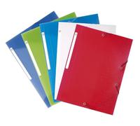 Exacompta - Réf. 55879E - Paquet de 10 chemises à élastiques Chromaline - pochettes 3 rabats - en polypropylène translucide - dimensions 24 x 32 cm pour documents au format A4 - couleurs assorties
