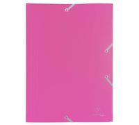 Exacompta - Réf. 55920E - Carton de 30 chemises à élastiques économiques - pochettes 3 rabats - en polypropylène opaque - dimensions 24 x 32 cm pour documents au format A4 - couleur fuchsia