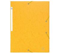 Exacompta - Réf. 55959E - 1 chemise à élastiques Scotten - pochette 3 rabats Maxi Capacity - en carte lustrée gaufrée - dimensions 24 x 32 cm pour documents au format A4 - couleur jaune
