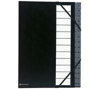 Exacompta - Réf. 56032E - 1 trieur Ordonator - avec élastiques - couverture rigide en carton - onglets imprimés plastifiés de 1 à 31 - 32 compartiments - dim 23,5 x 33,5 cm - pour A4 - couleur noir