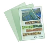 Exacompta - Réf. 56113E - Sachet de 10 pochettes coins - En polypropylène grainé - Epaisseur 12/100ème - Dimensions : 22x31cm - Format à classer A4 - Coloris vert