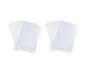 Exacompta - Réf. 56270E - Recharge de 20 pochettes lisses détachables pour protège-documents amovibles à anneaux en polypropylène - format A4 - couleur cristal translucide (Lot de 2)