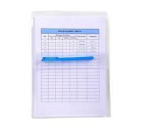 Exacompta - Réf. 56300E - Lot de 10 pochettes adhésives à soufflet - Pour ranger documents et catalogues - Dimensions : 24 x 32 cm - Format à classer A4 - Coloris cristal