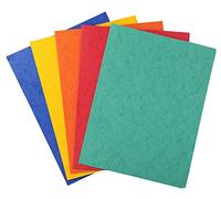 Exacompta - Réf. 56400E - Paquet de 10 chemises simples sans élastique avec 3 rabats en carte lustrée 390 g/m² - chemises certifiées FSC - dimensions 24 x 32 cm pour format A4 - 5 couleurs assorties