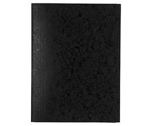 Exacompta - Réf. 56401E - Carton de 25 chemises simples sans élastique avec 3 rabats en carte lustrée 390 g/m² - chemises certifiées FSC - dimensions 24 x 32cm pour documents format A4 - couleur noir