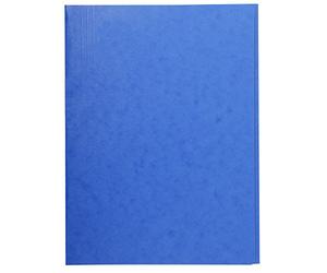 Exacompta - Réf. 56407E - Carton de 25 chemises simples sans élastique avec 3 rabats en carte lustrée 390 g/m² - chemises certifiées FSC - dimensions 24 x 32cm pour documents format A4 - couleur bleu