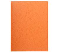 Exacompta - Réf. 56409E - Carton de 25 chemises simples sans élastique avec 3 rabats en carte lustrée 390 g/m² - chemises certifiées FSC - dimensions 24x32cm pour documents format A4 - couleur orange